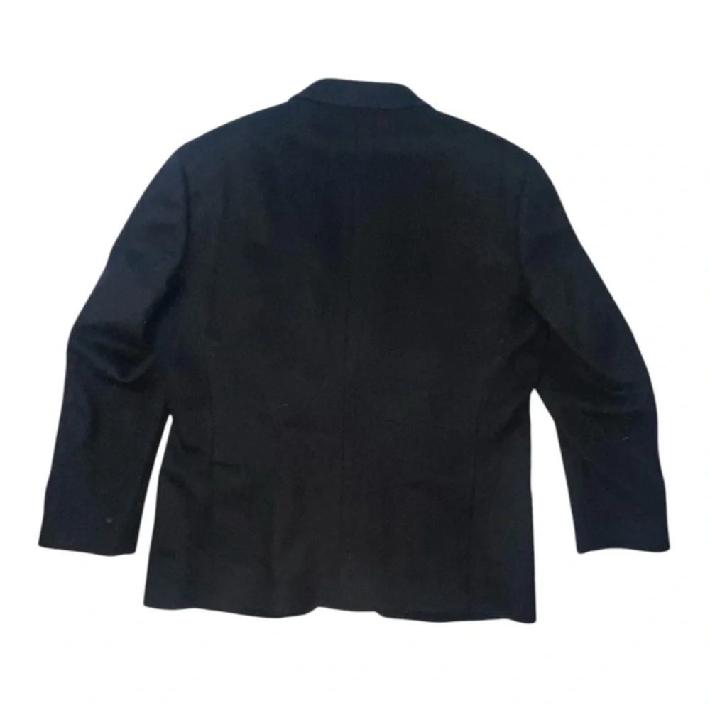 RED Saks Fifth Avenue Wool Cashmere Blend Blazer Suit Jacket Black Size XL